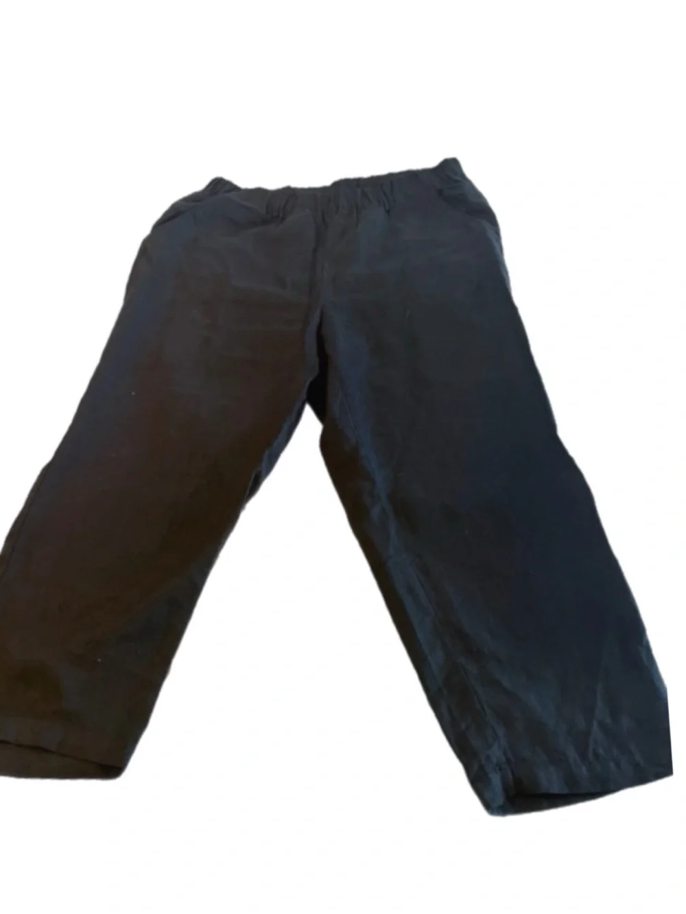 Quince Large Black Pull On Europeon Linen Pants Coastal Breathable capsule